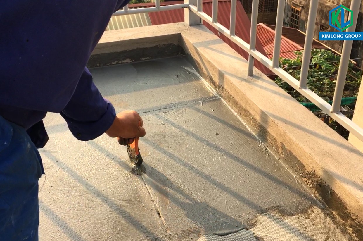 Chống thấm Sàn bê tông nhẹ EPS - Phương pháp tạo màng 2 thành phần 